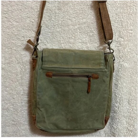 Vintage “Par Avion – Air Mail” Canvas and Leather Messenger Bag - Picture 14 of 16